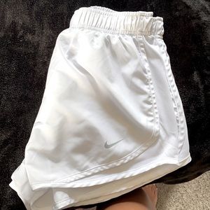 White Nike tempo shorts